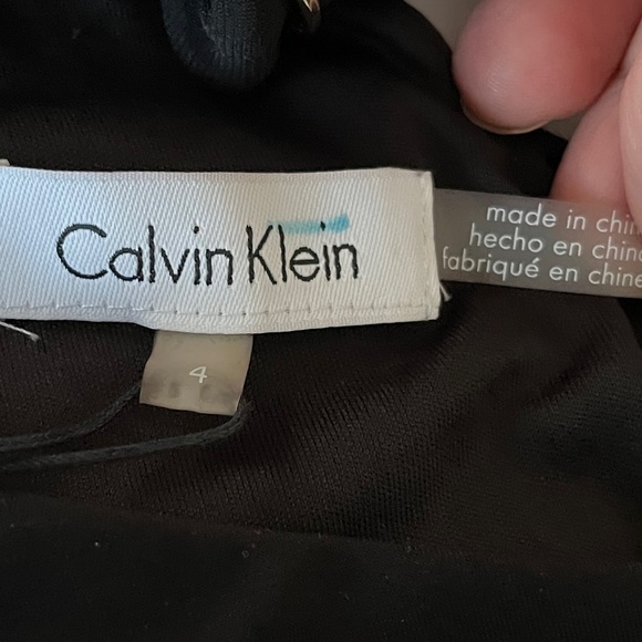 NWT Calvin Klein One Shoulder Sheath Dress with Attached Choker - Picture 9 of 15